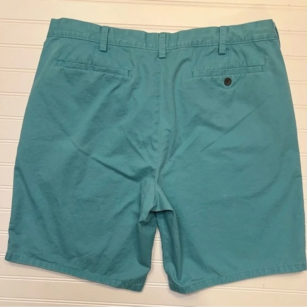 Banana Republic Aiden‎ Shorts Aqua Blue 100% Cotton Flat Front Chino Size 38